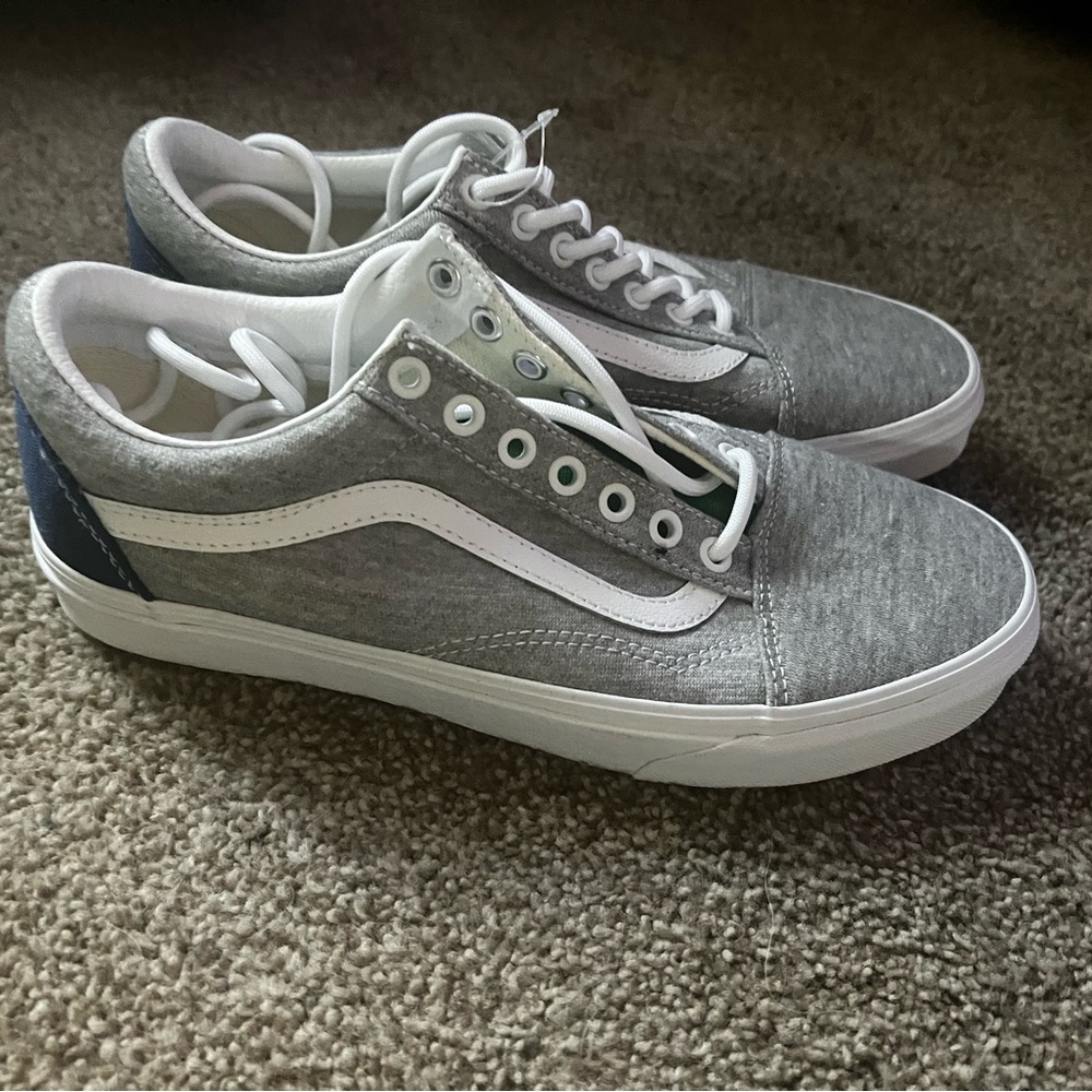 Grey and blue old school vans size 9.5
